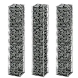 vidaXL Gabionen-Set 3-tlg. 25 × 25 × 150 cm