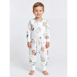TupTam Schlafsack mit Beinen und Ärmeln OEKO-TEX zertifizierte Materialien, Winterschlafsack 2,5 TOG Unisex, Farbe: Safari (löwe, giraffe, elefant)), Größe: 104-110 - 104-110