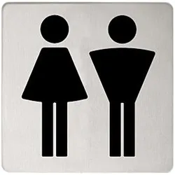 Keuco Türschild Plan 14971070000 Symbol Damen/Herren, Edelstahl