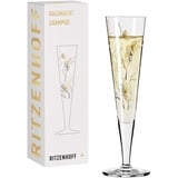 Ritzenhoff & Breker RITZENHOFF 1078277 Champagnerglas 200 ml - Serie Goldnacht Nr. 7 - Edles Designerstück mit Echt-Gold - Made in Germany