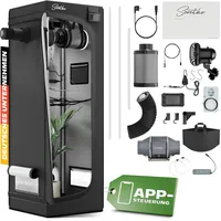 Soretho Growzelt SO3600 Komplettset, Grow Tent 60x60x180, App-Steuerung für Box Grow, Pflanzen Aufzucht, 120W LED-Samsung, Luftdicht