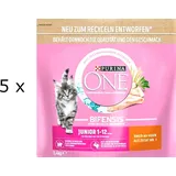 5 x 1,4 kg Purina ONE Junior (€ 6,17/kg) mit Huhn für Kätzchen, 1 - 12 Monate