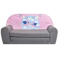 FORTISLINE Kindersitzgruppe Kindersofa "MINI" Kindercouch zum Aufklappen W386 grau