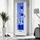 komodee Vitrine Alessandria 60 x 42 x 192 cm Weiß/Blau