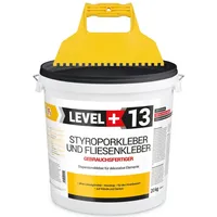 LEVEL PLUS Styroporkleber 20 kg + Kunststoffzahnspachtel