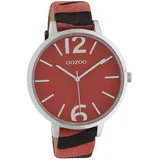 Oozoo Damen Armbanduhr Timepieces Analog Leder rot schwarz D2UOC10200 - Rot