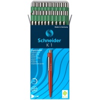 Schneider K1-3154 Druckkugelschreiber (M, dokumentenecht) 20er Pack, Grün
