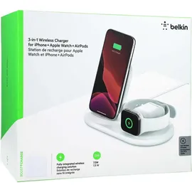Belkin BoostCharge 3-in-1 Wireless Charger for Apple Devices weiß (WIZ001vfWH)