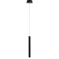 Selltec LED Pendelleuchte, höhenverstellbar, 1-flammig, schwarz, Esstisch, rund
