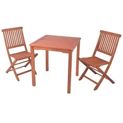 Garden Pleasure Sitzgruppe Angwin/Pittsburgh, natur Holz, 3-teilig