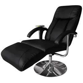 vidaXL Massagesessel Schwarz Kunstleder