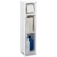 Relaxdays Toilettenpapierhalter stehend, Badezimmeregal HBT: 71x18x20 cm, Griff aus
