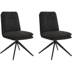 Esszimmerstuhl HOME AFFAIRE "Valencia", grau (anthrazit, schwarz), H:92cm T:68cm, Stühle, verschiedene Gestelle in Holz oder Metall