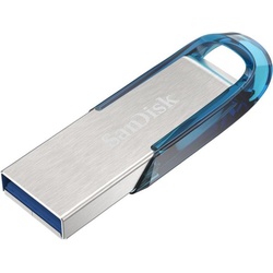 SanDisk Ultra Flair (64 GB, USB A, USB 3.0), USB Stick, Blau