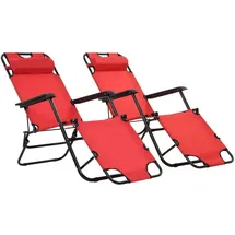 furnicato Sonnenliege 61 x 89 x 138 cm Rot
