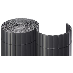 Balkonverkleidung Kunststoff 3 x 0,9 m – Sichtschutzmatte aus PVC, Anthrazit – rechteckige Sichtschutzmatte – Balkonsichtschutz für mehr Privatsphäre