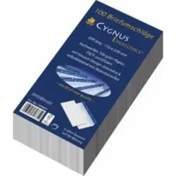 Briefumschläge, DL, hk, o.F., 100g/m2, weiß, Pck=100St, Innendruck blau