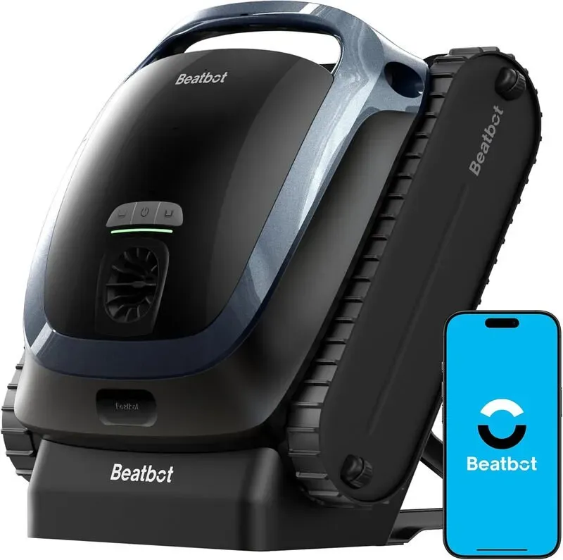 Beatbot AquaSense 2 Kabelloser Roboter-Poolreiniger mit Schutzabdeckung, reinigt Boden, Wände und Wasserlinie, für eingelassene Pools bis 300 m2