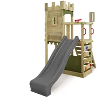 FATMOOSE Spielturm Ritterburg BoldBaron mit Rutsche – anthrazit /