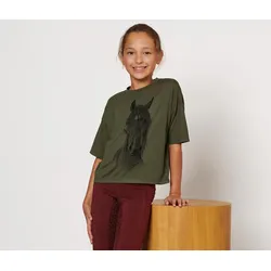 Tchibo - 2 Kinder-Funktionsshirts - Mädchen - Gr. 122/128 - olivgrün