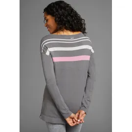 LAURA SCOTT Strickpullover mit Glitzermuster Grau 46