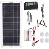 12v Bis 220v 30w Solarmodul-set Mit 220w Wechselrichter Und 30a Batterieladegerät Für Camping Und Wandern