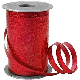 Präsent Geschenkband HOLLY Holographic rot 10 mm x 200 m