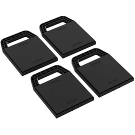 Wiltec Unterlegplatten Set für Stützblöcke 225 x 165 x 20 mm Schwarz