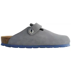 ROHDE Damen Clog Leder Pantolette robust klassisch Schnalle Alba 6071, Größe:38 EU, Farbe:Grau - 38