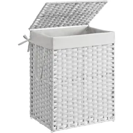 Songmics Wäschekorb, Rechteckig Weiß