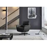 Hukla Sessel »HU-LC17037« Verstellbare Beinauflage und Rückenlehne, hochklappbare Rückenpolster schwarz