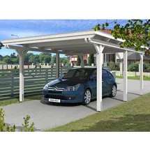 SKANHOLZ Emsland 3,65 x 4,96 m weiß inkl. Dachschalung und EPDM-Folie