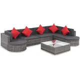 vidaXL Polyrattan Lounge-Set grau 44424