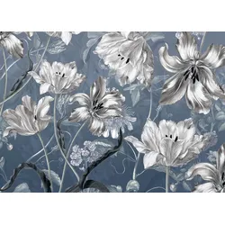 Vliestapete KOMAR "Digitaldruck Vlies - Merian Blue - Größe 350 x 250 cm", bunt, B:350m L:250m, Vlies, Tapeten, Wohnzimmer, Schlafzimmer