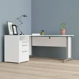 Dmora Eckschreibtisch Aimee Weiß / Grau