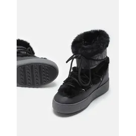 MOON BOOT Ltrack Faux Fur WP Damen Winterstiefel schwarz, 41 EU