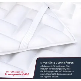 Fdm Topper SABA 90 x 200 cm weiß