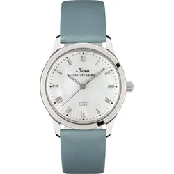 Sinn Damenuhren 434 St Perlmutt W 434.011 - perlmutt weiß,blau - 34mm