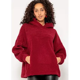 SASSYCLASSY Oversized Teddy Sweatshirt Rot L