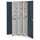 Kappes Vertikalschrank RasterPlan Mod. 85 RAL 7035/7016 Tür innen Lochplatten mit Ausstattung