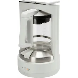 KRUPS Filterkaffeemaschine "KM4682 T 8.2" Kaffeemaschinen mit Druckbrühsystem Gr. 1 l, 12 Tasse(n), weiß (weiß, edelstahl)