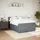vidaXL Boxspringbett 140 x 200 cm Dunkelgrau