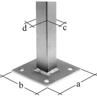 GAH Alberts Alberts Universalpfosten 102 cm, 30 x 30 mm, feuerverzinkt