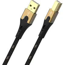 Oehlbach USB-A auf USB-B 1 m Schwarz/Gold