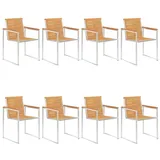 vidaXL Gartenstuhl 60 x 85 x 60 cm braun 8 St.