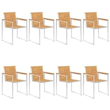 vidaXL Gartenstuhl 60 x 85 x 60 cm braun 8 St.
