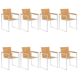 vidaXL Gartenstuhl 60 x 85 x 60 cm braun 8 St.