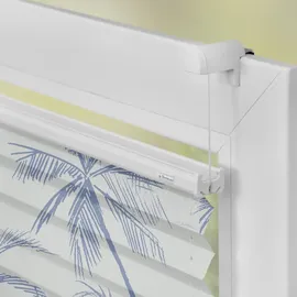 Lichtblick Plissee 70 x 130 cm Blueprint Palms blau