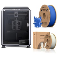 Creality K1C 3D Drucker, mit 2kg Creality Hyper PLA Filament--(Weiß+Blau)
