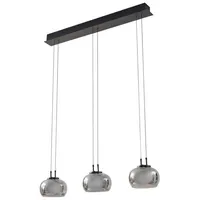 LUCANDE Dain, 3-flammig, rauchgrau, Glas